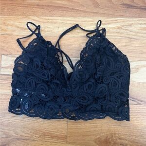 PINK Victoria's Secret Black Textured Lace